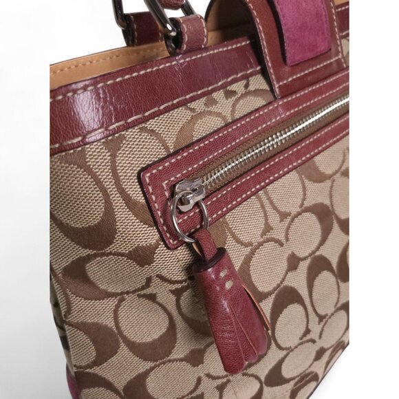 COACH Vintage Carryall Satchel in pink and signature wallet set - Picture 11 of 15